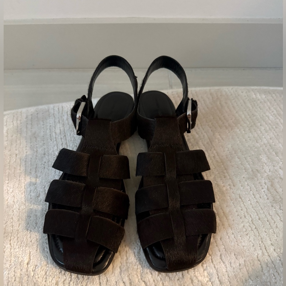 Massimo Dutti Fisherman Sandals,41, Brown Fur - Picture 3 of 17